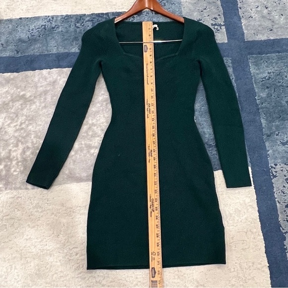 Abercrombie & Fitch Dress Womens Long Sleeve Ribbed Mini Sweater Green Size MP - Picture 7 of 13